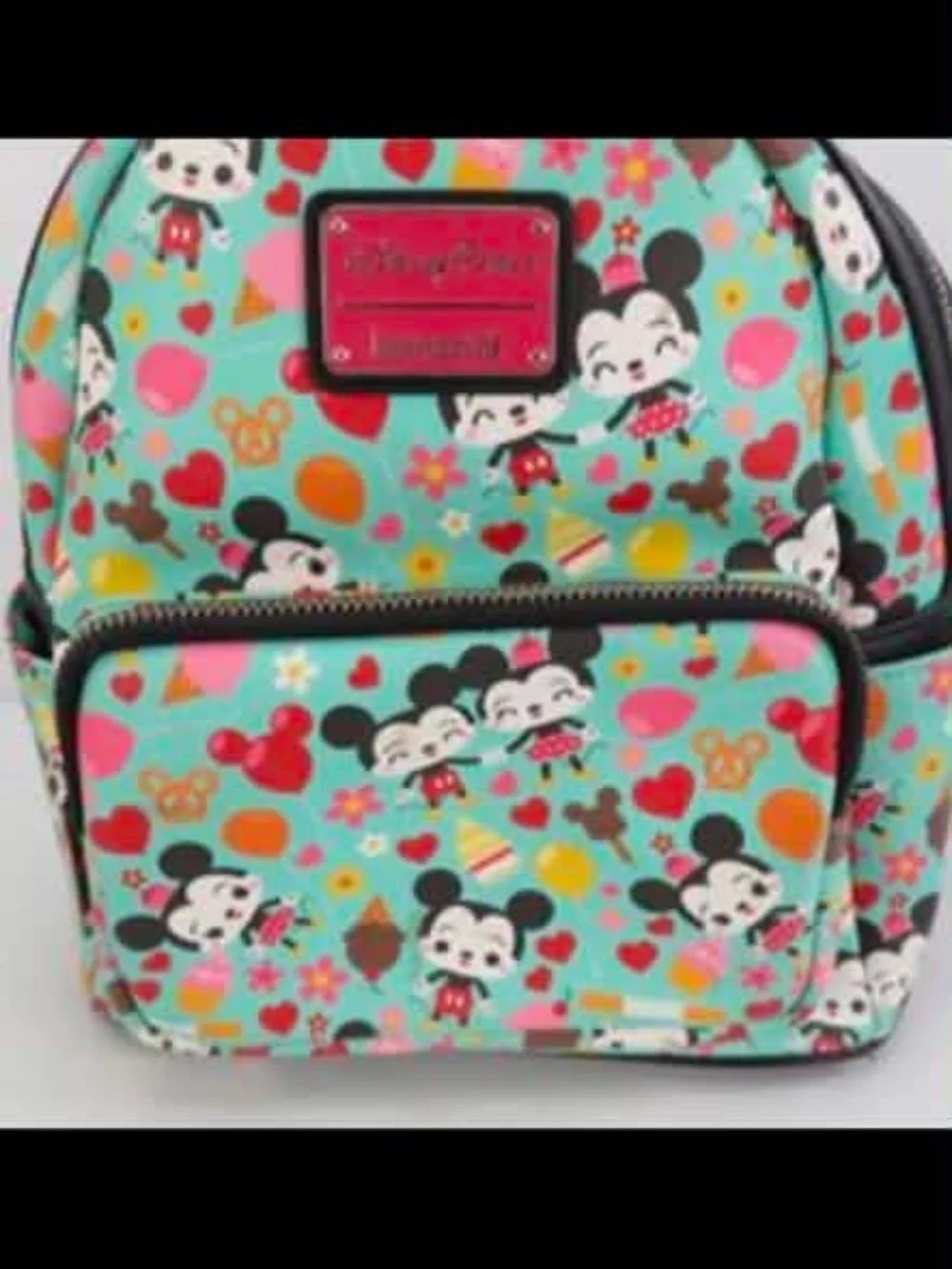 Kids Mini Backpack with Blue Mickey Pattern - Unbranded
